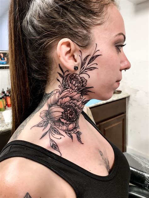 feminine neck tattoos|beautiful neck tattoos for women.